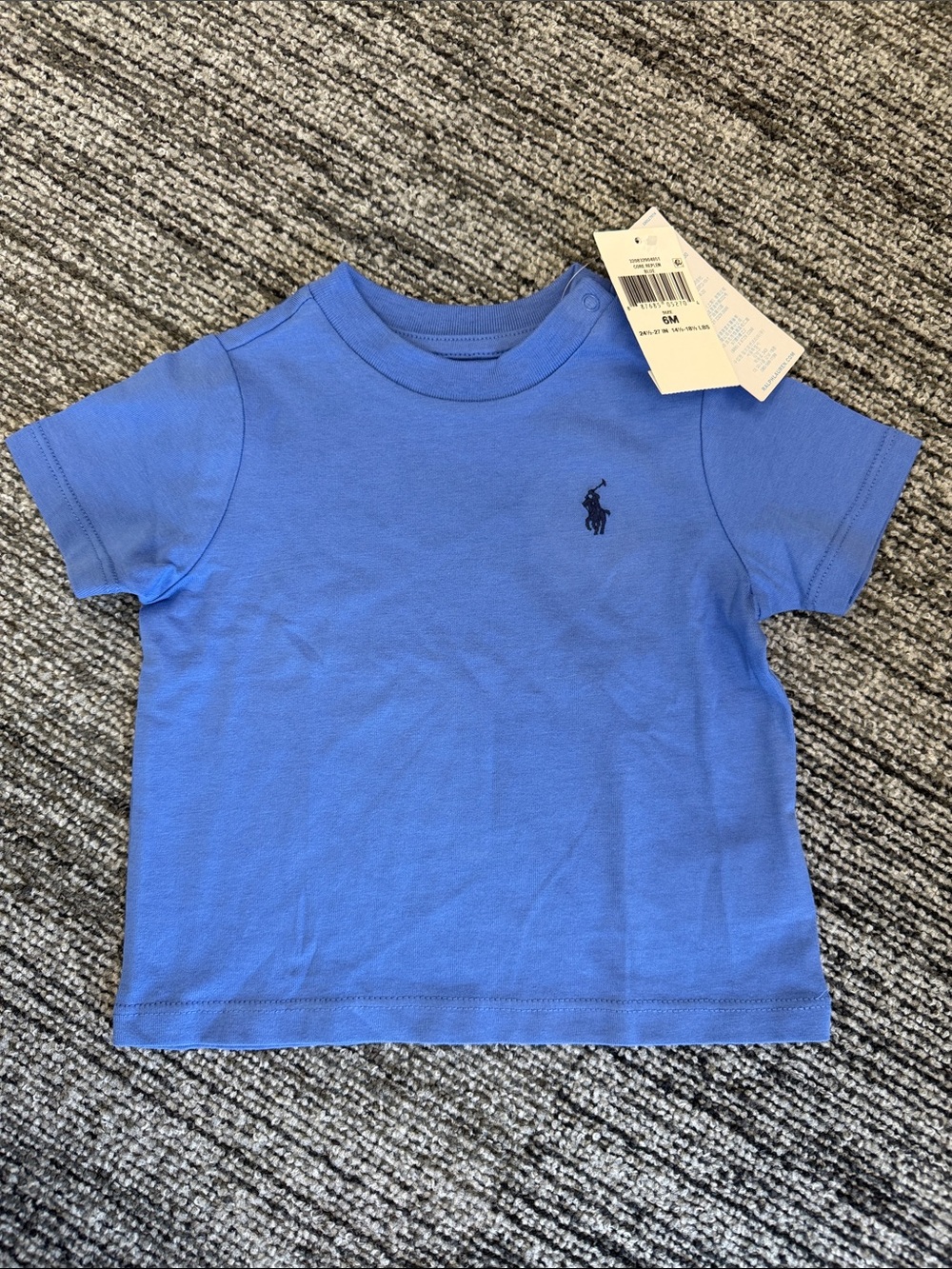 NWT Ralph Lauren Baby T-Shirt (Blue) - size 6 months Great